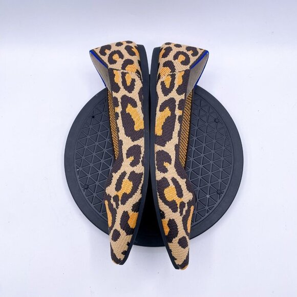 Rothy's Sz 11 Ballet Flats The Point II Big Wild Cat Leopard Animal Print - Picture 4 of 9